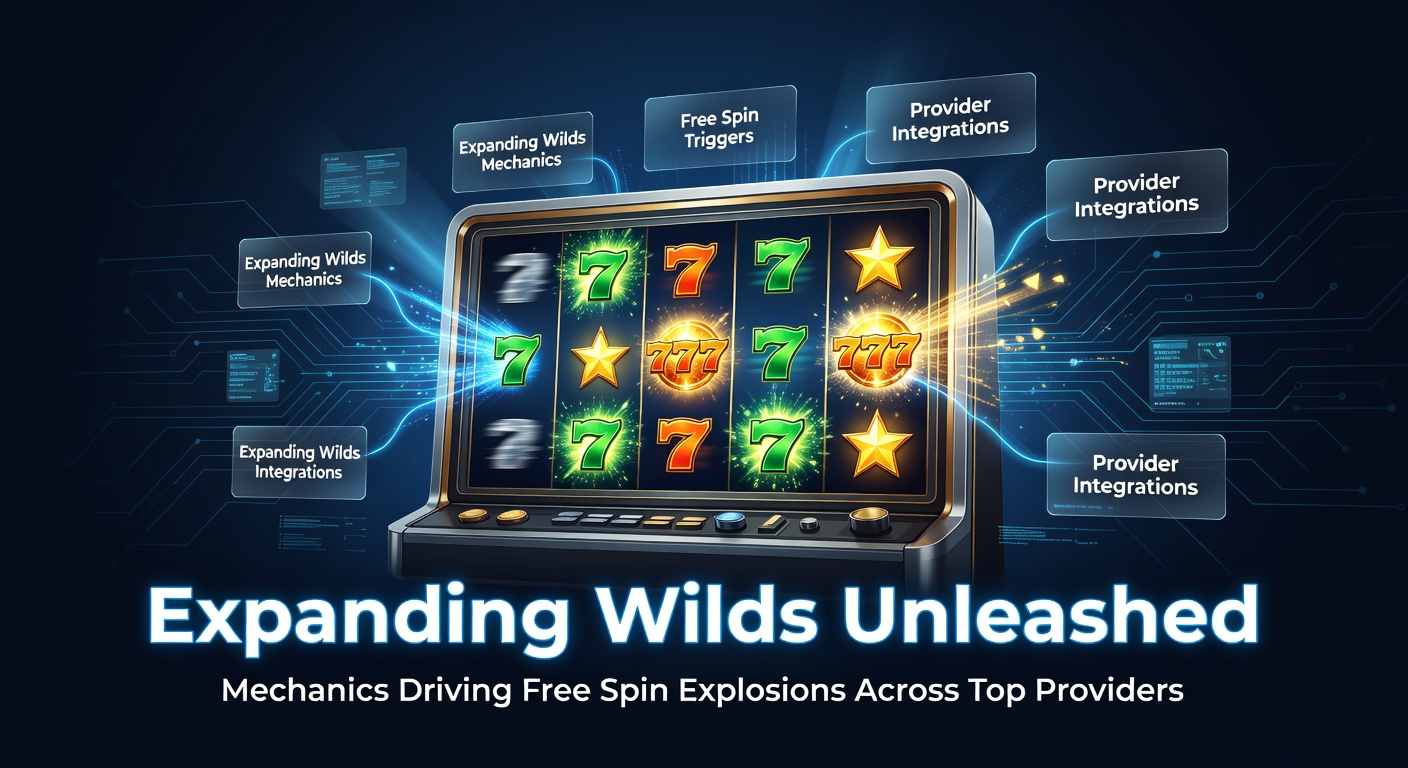 Vibrant slot reels showcasing expanding wild symbols covering entire reels during a free spin sequence, with cascading wins igniting the screen