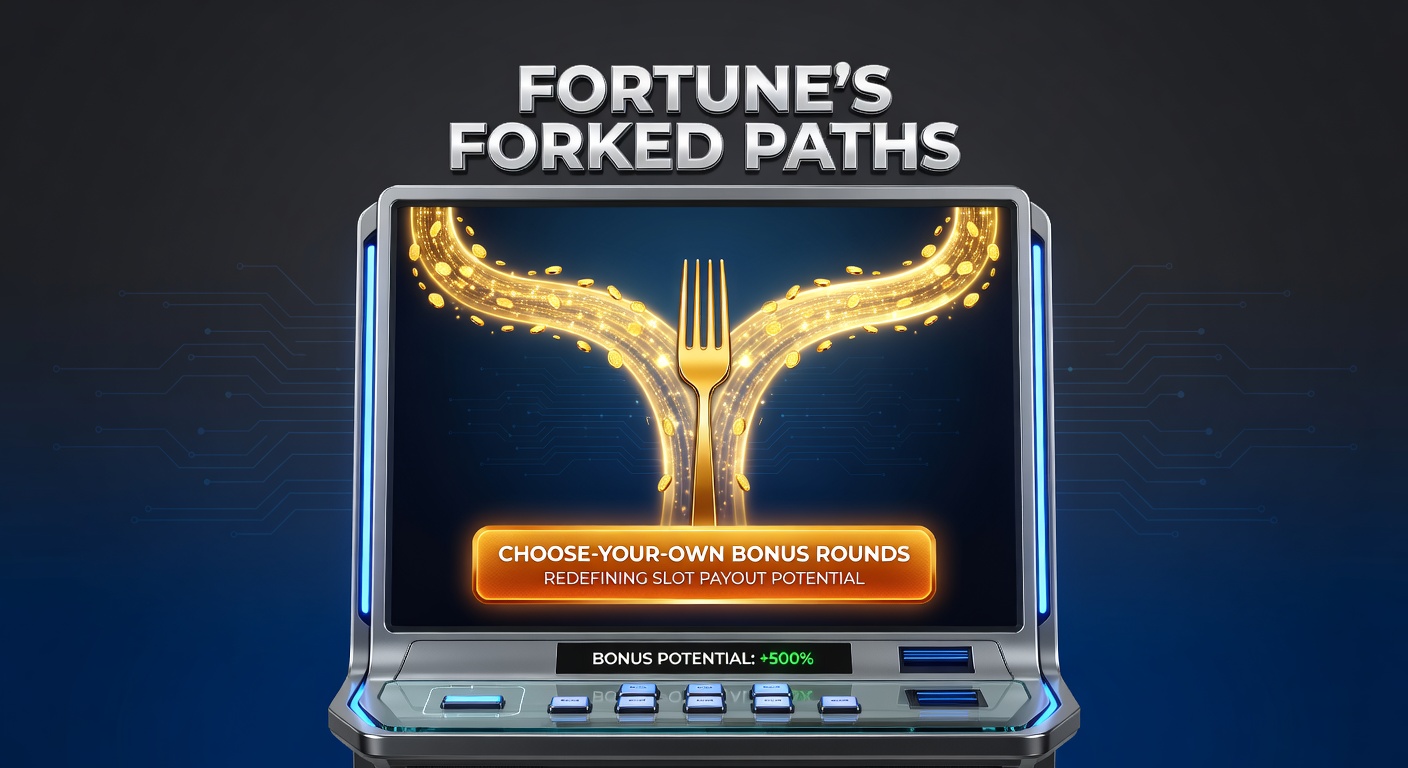 Close-up of a slot bonus screen showing multiple forked paths with glowing treasures, multipliers, and jackpot indicators