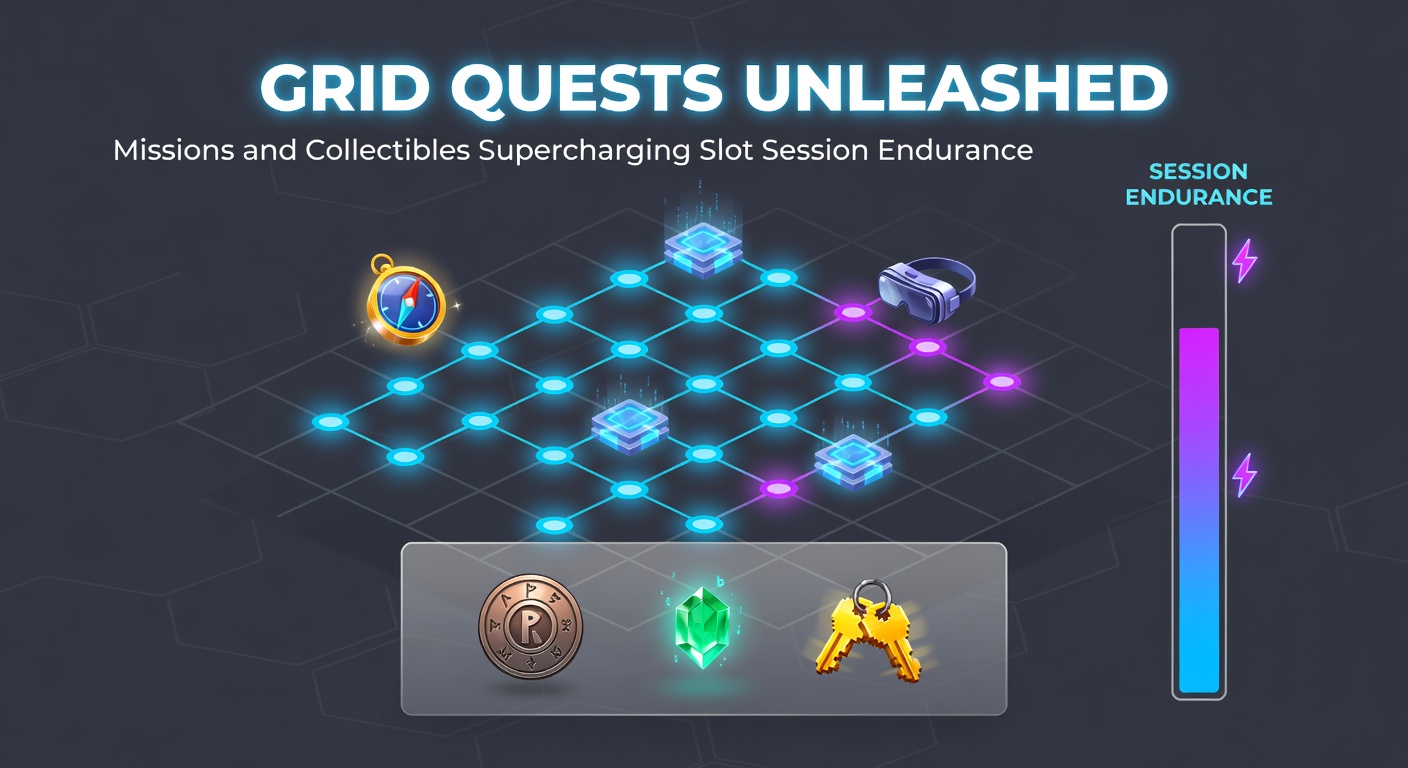 Close-up of collectibles panel in a grid quest slot, highlighting stacked rewards and mission completion animations