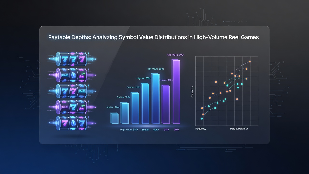 Detailed breakdown of slot paytable symbol values and reel distributions