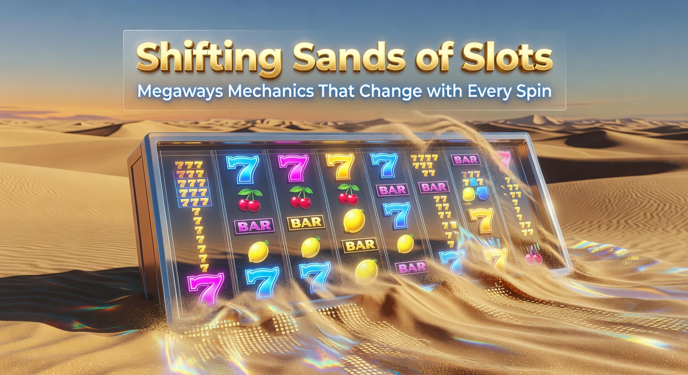 Dynamic Megaways reels shifting symbols across multiple rows for variable win lines